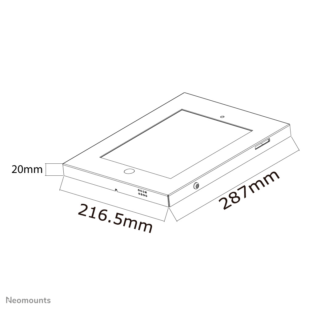 Neomounts IPAD2N-UN20BLACK Tablet-Wandhalterung 9.7" - abschließbar